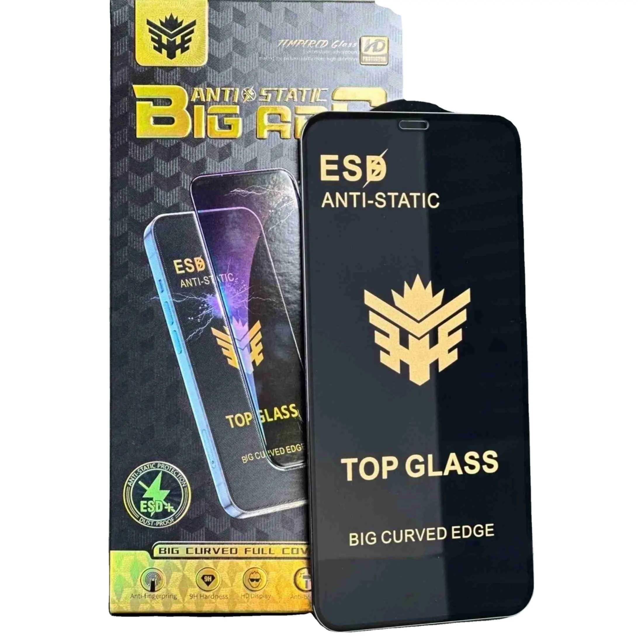 new arrival esd clear screen protector anti static screen protector esd anti-static 0.4mm 9h esd anti static tempered glass 